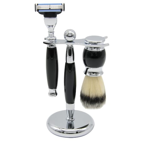Union Razors Three Piece Shave Kit  Black SS3
